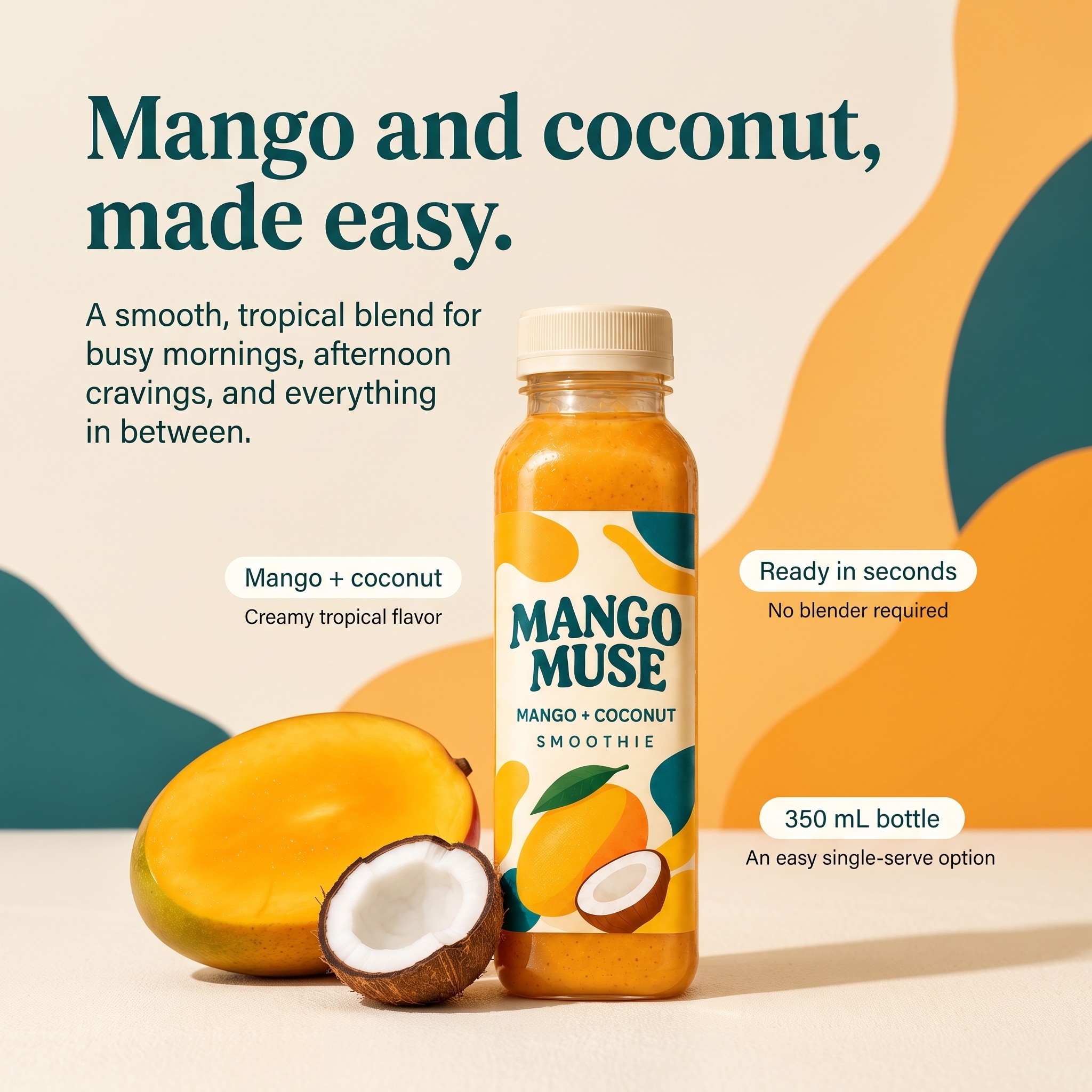 Mango Muse 350 milliliter bottle size and serving details